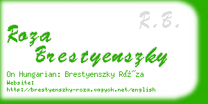 roza brestyenszky business card